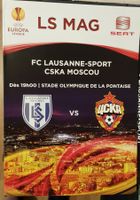 4 x programmes de match Lausanne-Sports en Coupe UEFA 2010