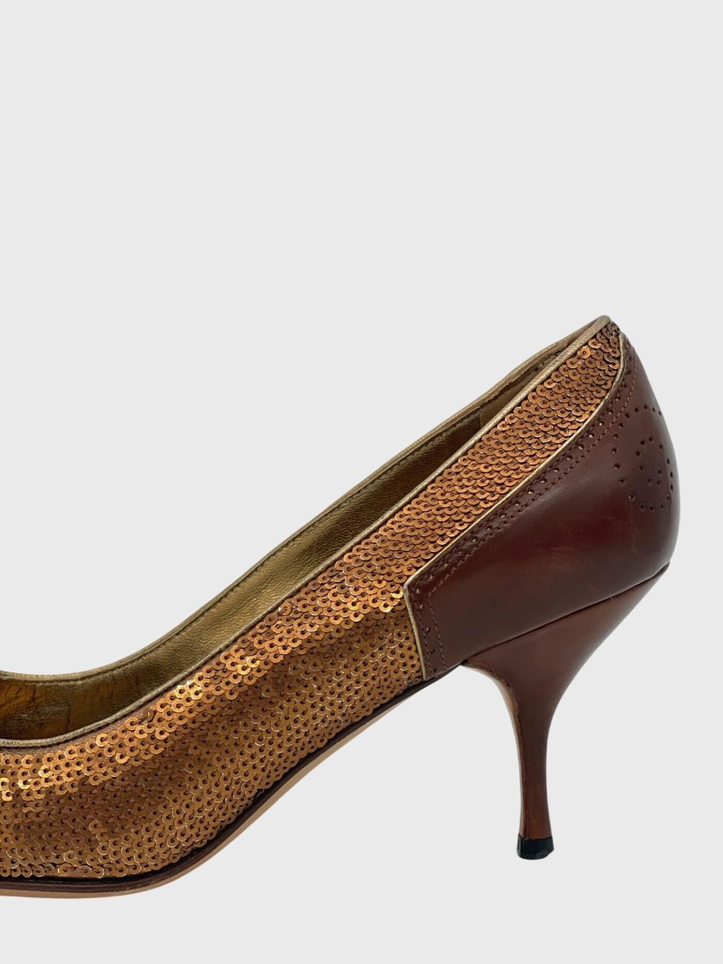 Prada Damenschuhe: Prada Sequin Pointed Toe Pump EU 36.5 Braun – Gebraucht aus Zürich von shoe_shop 4