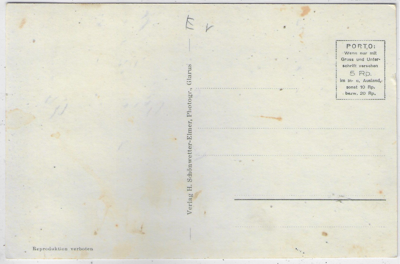 Cartoline postali: Netstal mit Glärnischkette – Usato da Ettingen venduto da Kartenplanet 1