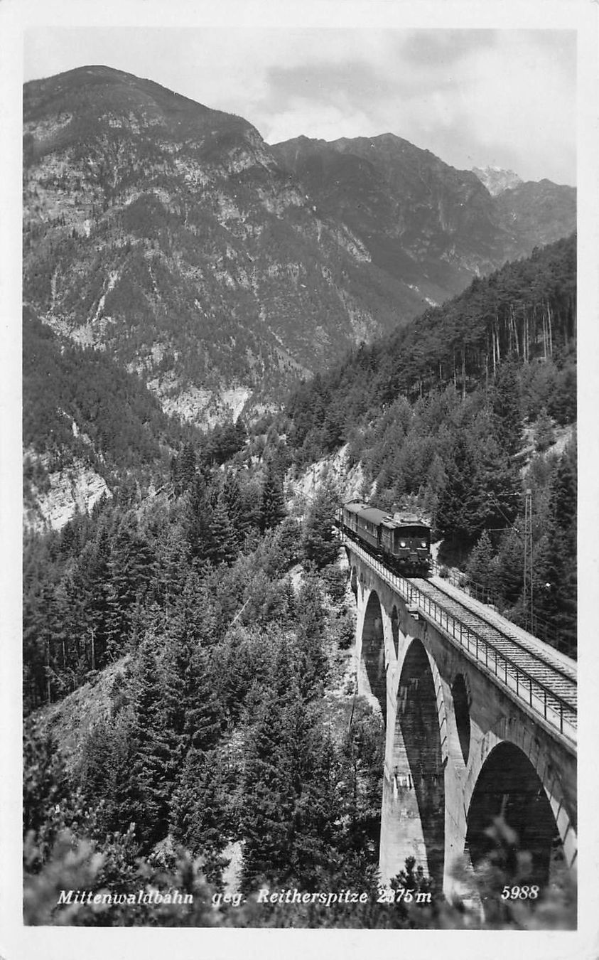 Ansichtskarten: Mittenwald bahn reitherspitze – Gebraucht aus Biasca von Blenio71