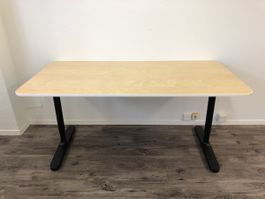 IKEA BEKANT Schreibtisch 160 × 80 cm, Holzoptik
