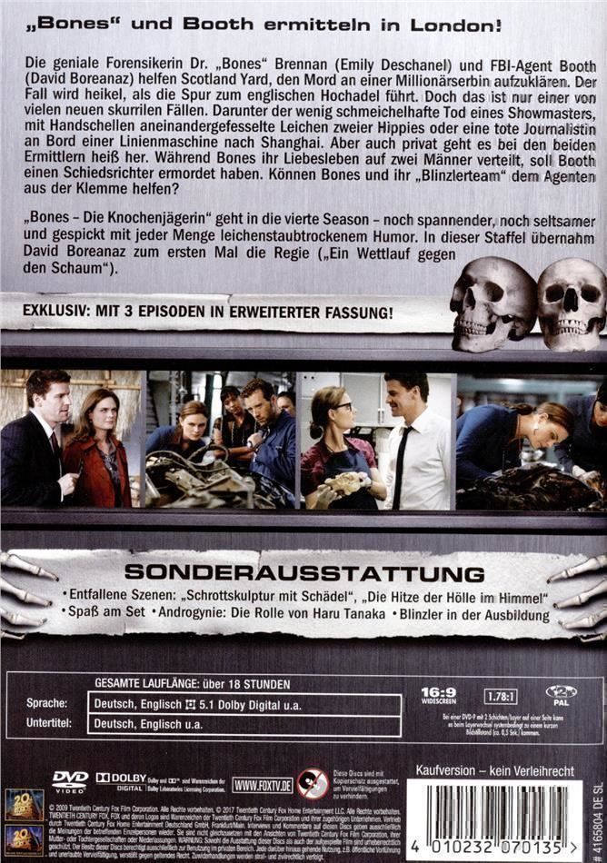 Tutti i DVDs: Bones - Komplette Staffel 4 - DVD – Usato da Volketswil venduto da cinephilia 1