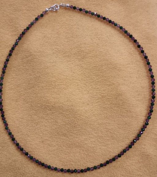 Ketten: Halskette Jade & Amethyst 47cm. Ø 3mm. – Neu und originalverpackt aus Zetzwil von Sonneblueme987 1