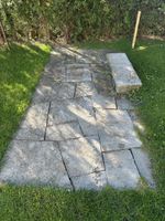 Gartenplatten Naturstein grau 40-60 cm 18 Stk guter Zustan