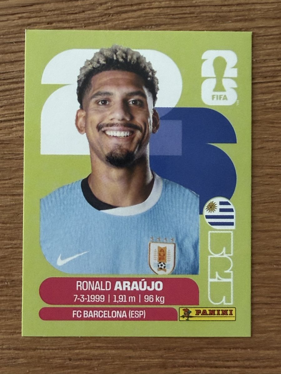 Panini Carte collezionabili: Panini WM 2026 Ronald Araujo URU 4 – Nuovo (secondo la descrizione) da Reinach BL venduto da Pepe2412