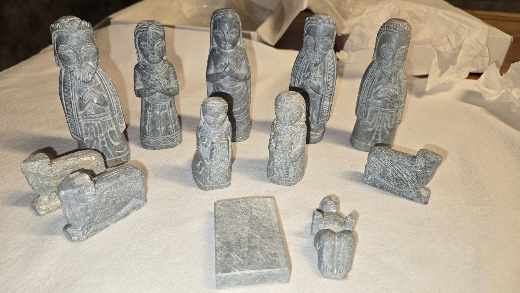 Figuren: Krippenfiguren Set aus Speckstein Indien  – Gebraucht aus Uzwil von BrokiFloh 6