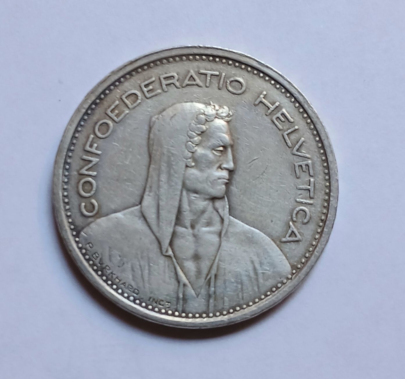 Alle Münzen: 5 fr argent 1948 – Gebraucht aus Sciernes-d'Albeuve von Dojo004 1