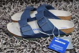 Birkenstock, Arizona, Gr. 41, blau, Soft Fussbett, NEU