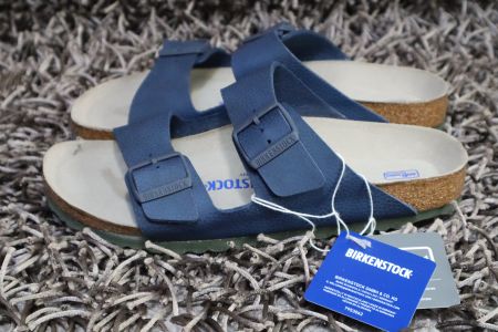 Birkenstock, Arizona, Gr. 41, blau, Soft Fussbett, NEU