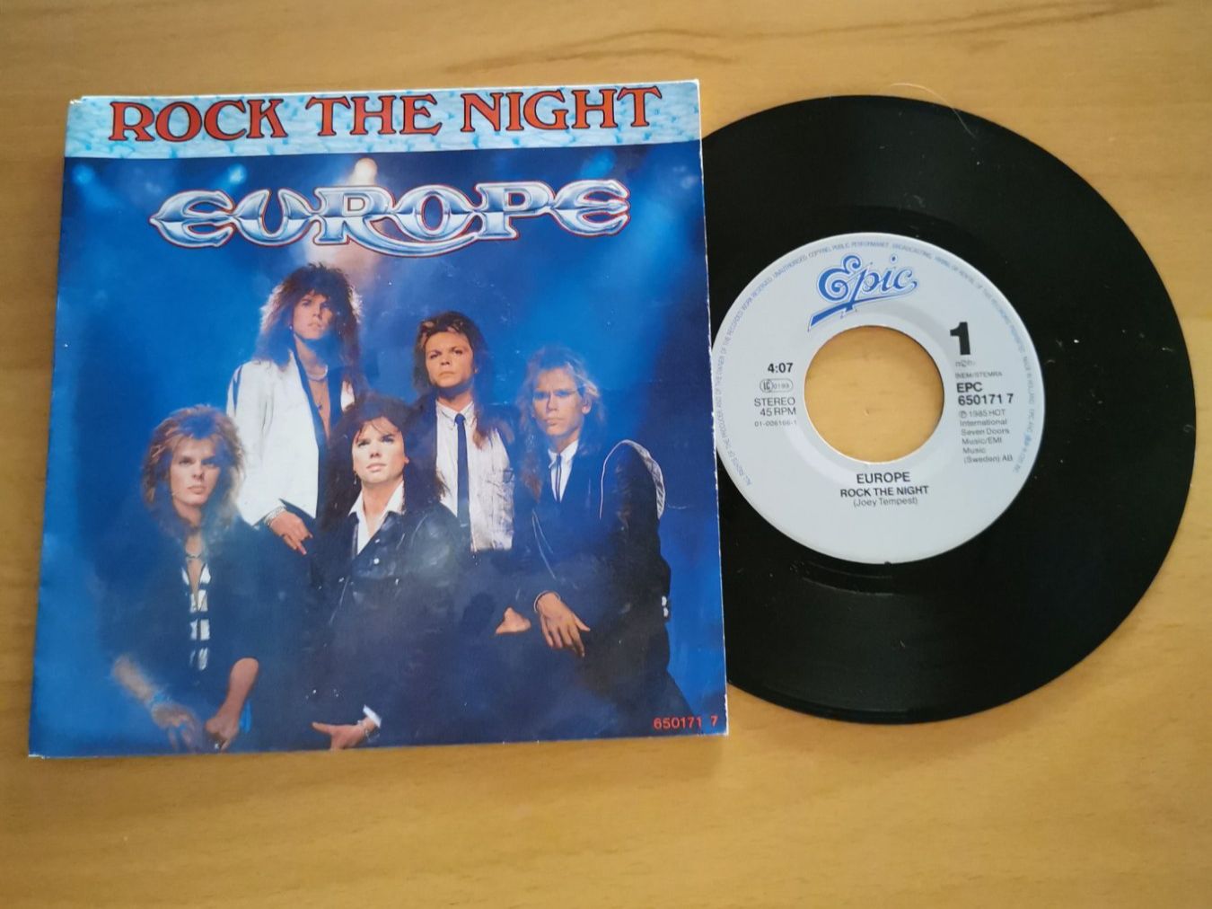 Dischi in vinile: Europe - Rock The Night - Single Schallplatte – Usato da St.Gallen venduto da Tamal0204