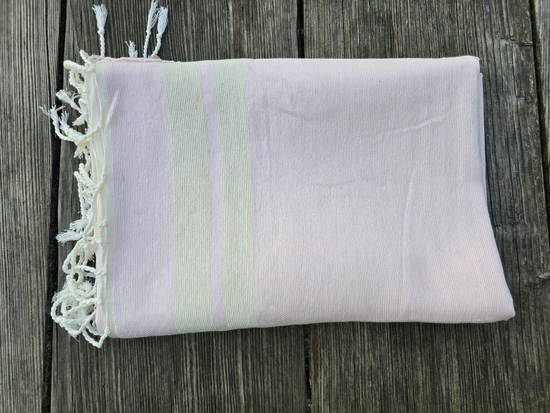 Teli da bagno: Fouta: Hammamtuch hellrosa/blanc cassé-ANGEBOT – Nuovo (secondo la descrizione) da Romanshorn venduto da Rachacha