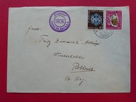 1948, W26+W27: OLYMPIA St.Moritz "ESELTRITT, ALBIS-SEKTION"!