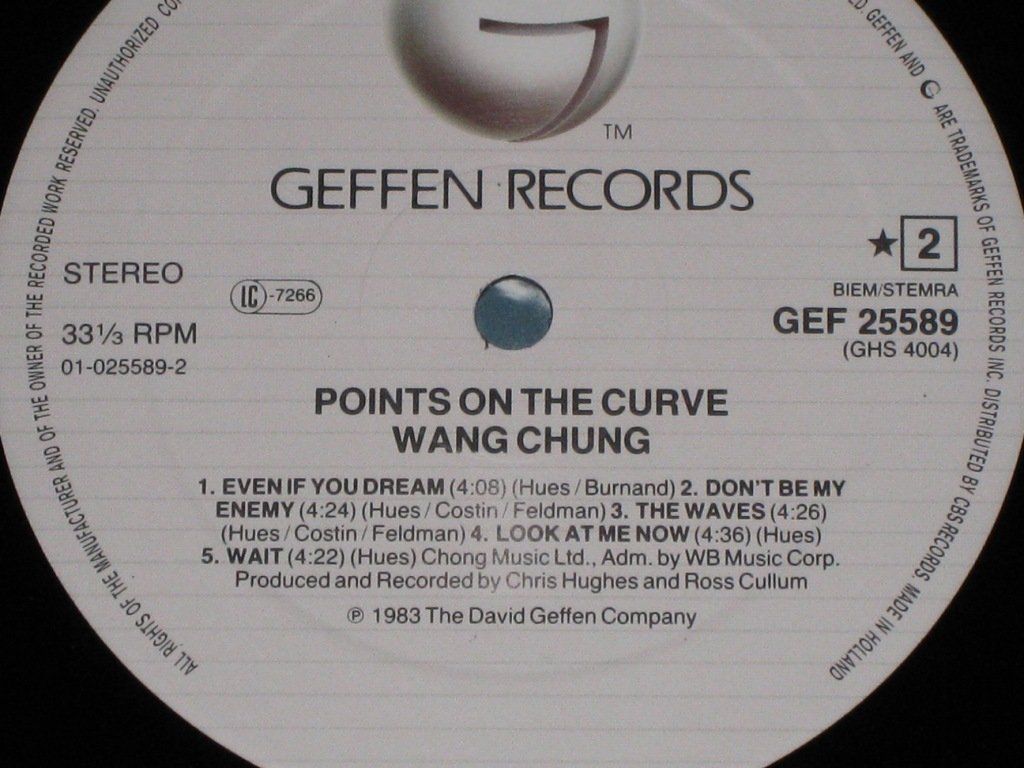 Dischi in vinile: LP - WANG CHUNG - POINTS ON THE CURVE – Usato da Steckborn venduto da Quo7 2