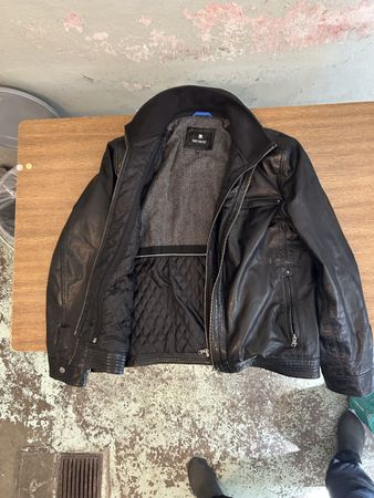 Navyboot Lederjacke schwarz