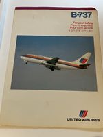 United Airlines B-737 Safety card 1982