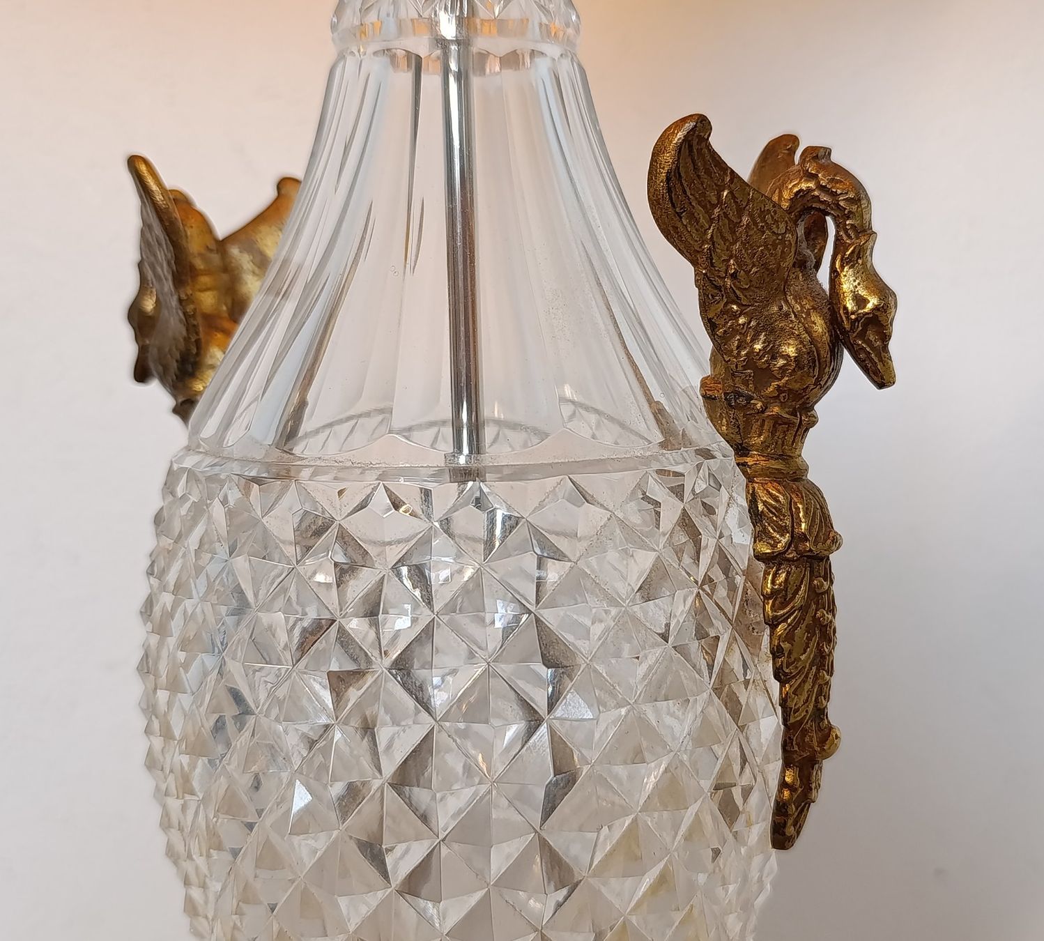 Baccarat Lampade: Antike Baccarat Glas Lampe mit Messingdetails – Usato da Herisau venduto da Tosam_WinWin 1
