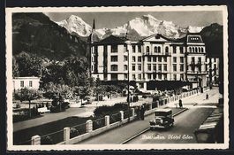 Interlaken, Strassenpartie am Hotel Eden