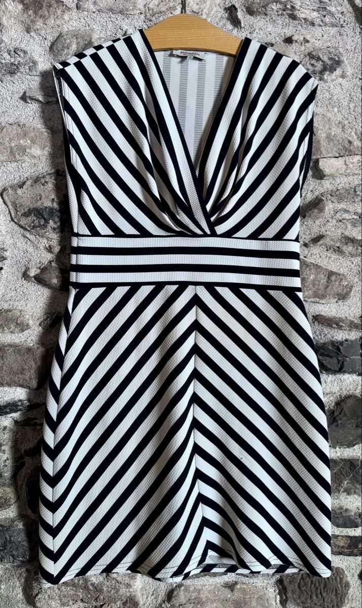 Morgan Kleider: Robe rayée noir et blanc Morgan taille M – Gebraucht aus Lausanne von Flomag