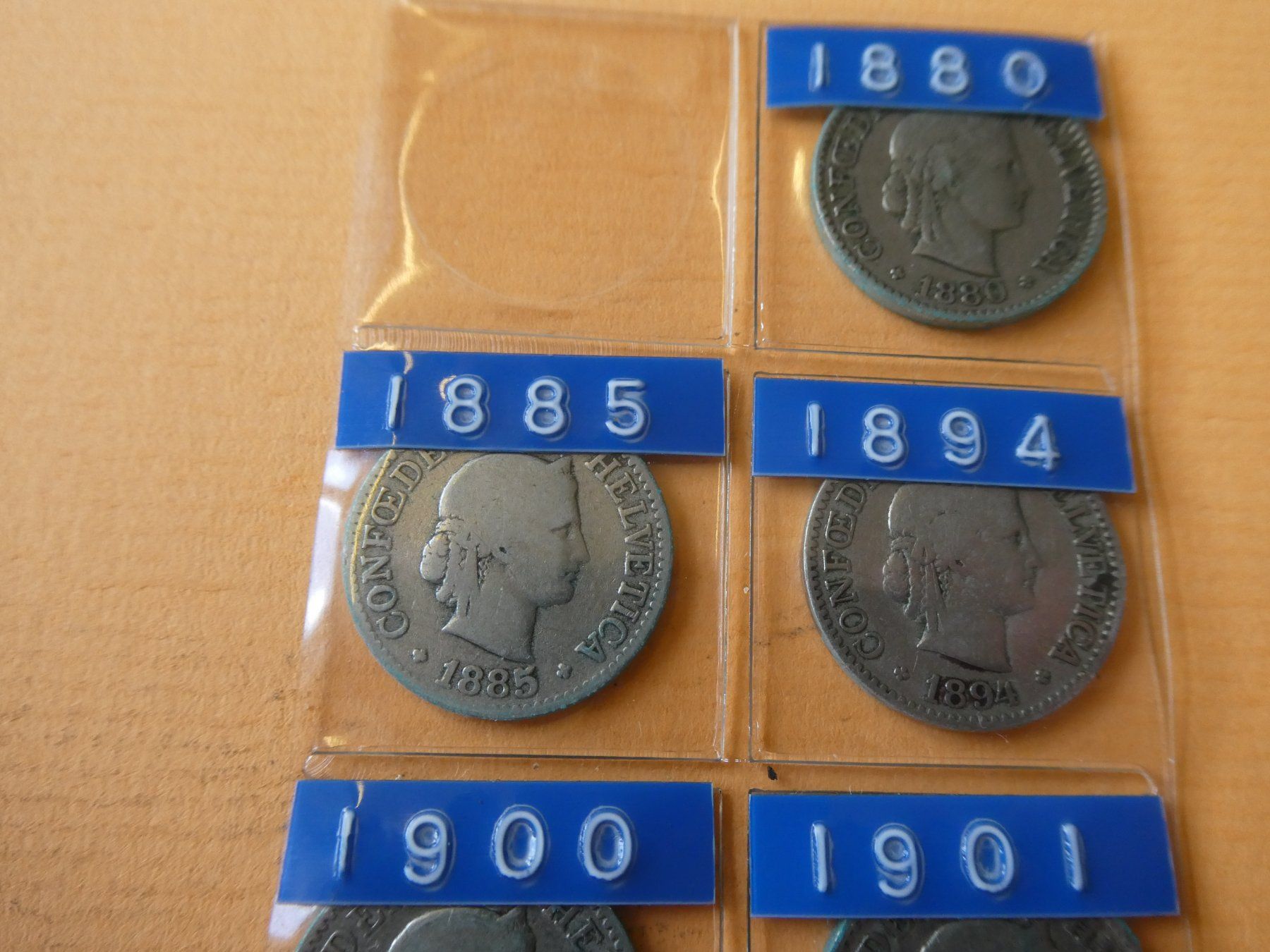 Tutti le monete: 0Schweiz 1881-1908, Serie  7    10-Räppler – Usato da Hinterforst venduto da Rohusri 1