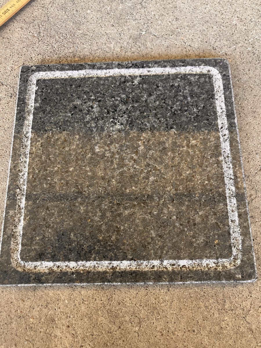 Servierplatten: Granitplatte mit Muster L. 31.5 cm B. 21 cm – Gebraucht aus Benglen von Oommaahhaa 1