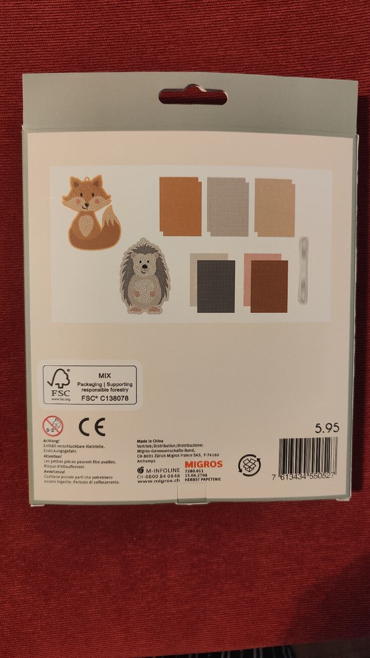 Kits de loisir créatif: Mosaik Anhänger Fuchs Igel Bastelset – D'occasion à Hinwil par her_2t5p 1