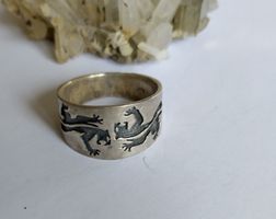 RING MIT ECHSEN SILBER 925 DAUMENRING XL