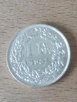 1 Franken Silber Münze,  unzirkuliert,  1957