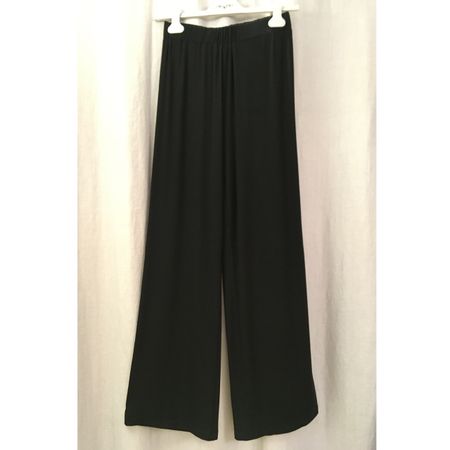 Piu & Piu lange Sommer Hose Viscose Jersey schwarz Gr 42