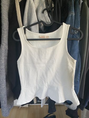 Sommer Top von Bershka, Weiss, Grösse S - Neuwertig!