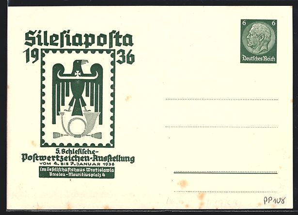Ganzsachen: Breslau, Postwertzeichen-Ausstellung Sil – Gebraucht aus Berlin von bartko-reher