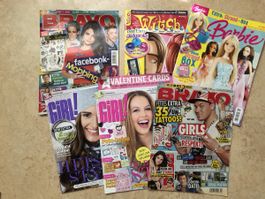 6x Vintage Zeitschriften (BRAVO, W.I.T.C.H.,..)
