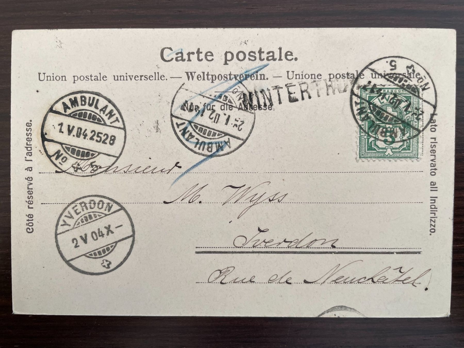 Cartoline postali: WINTERTHUR 2 Bild, Römerstrasse, belebt, Jugendstil – Usato da Wald ZH venduto da TLILEF 3