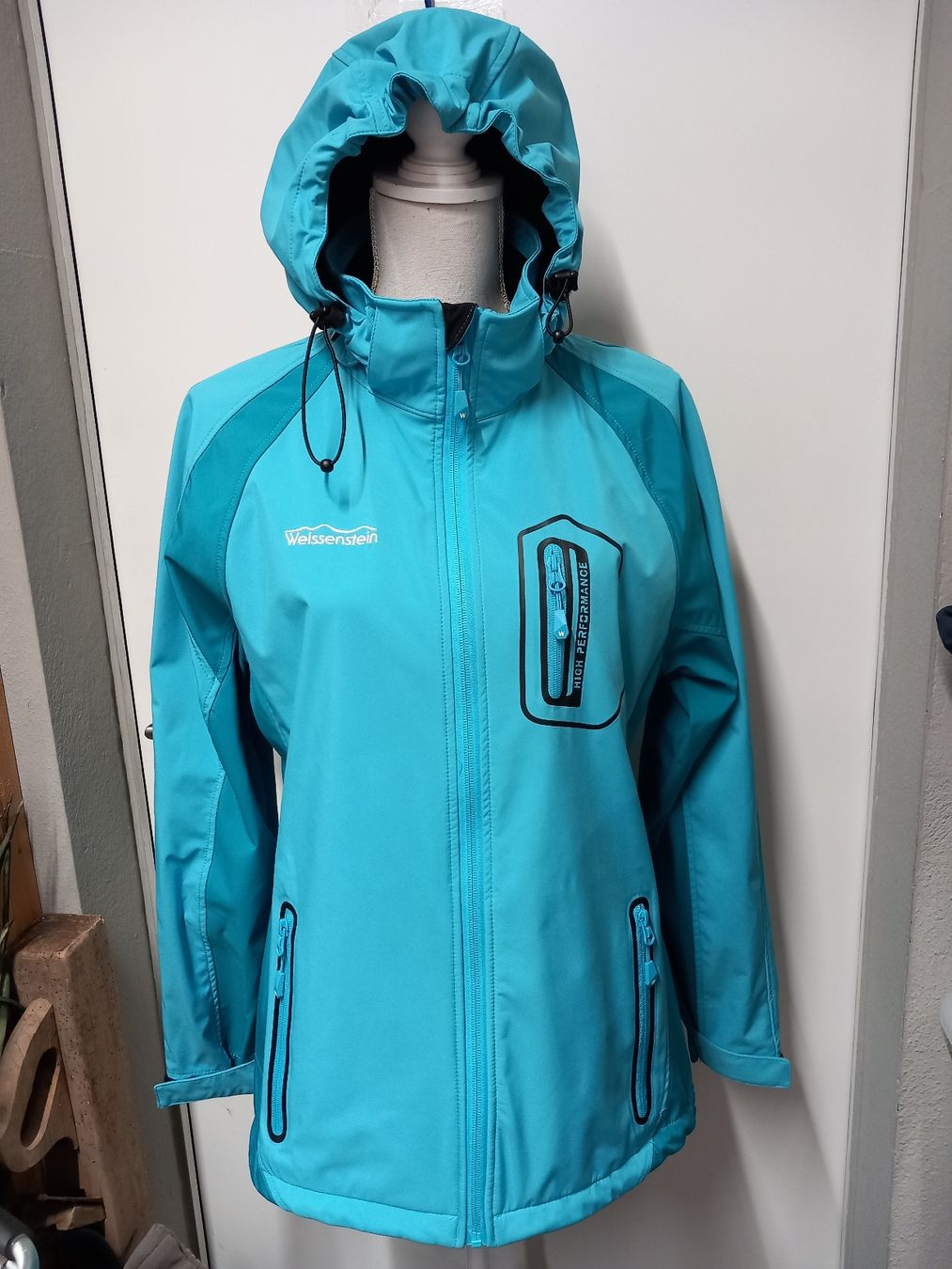 Giacche: Weissenstein Softshell Jacke Gr.L türkisblau – Usato da Gwatt (Thun) venduto da umwelt-brocki