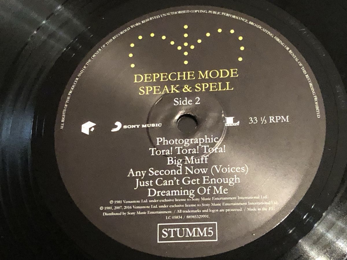 Dischi in vinile: Depeche Mode. 2016. Speak & Spell – Usato da Faulensee venduto da Mizuno06 5