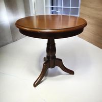 Runder Couchtisch / Beistelltisch, Holz dunkel brown, Vintag