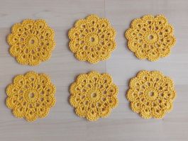 Glasuntersetzer (Sonnengelb 10cm) Ungebraucht