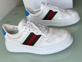 GUCCI Web Klobiger Chunky Weiss Leder Low Top Sneakers 44