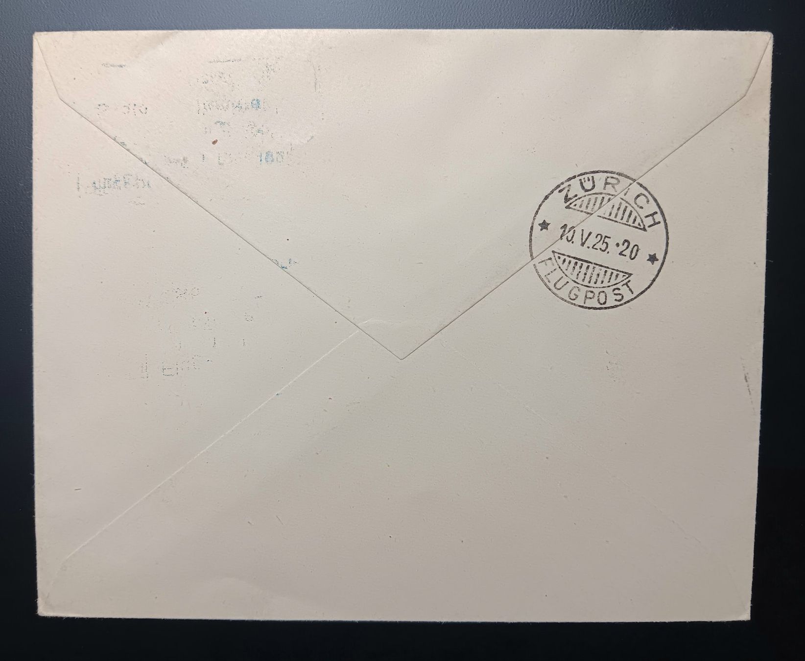 Alle Briefmarken: FLUGPOST BRIEF MIT VIGNETTE UND BLAUER STEMPEL1925 – Gebraucht aus Holderbank AG von DINOS-PHILA 1
