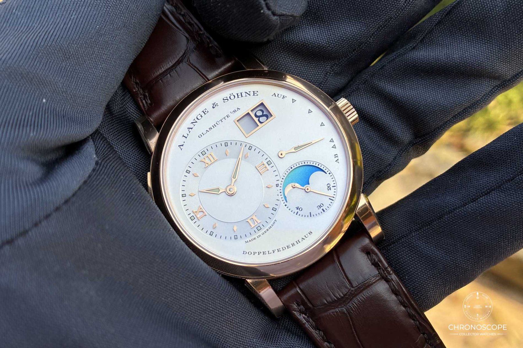 A. Lange & Söhne Orologi: A. Lange and Söhne Lange 1 Moonphase, ref.192.032 – Nuovo e nell'imballaggio originale da Luzern venduto da ChronoScope6004 7