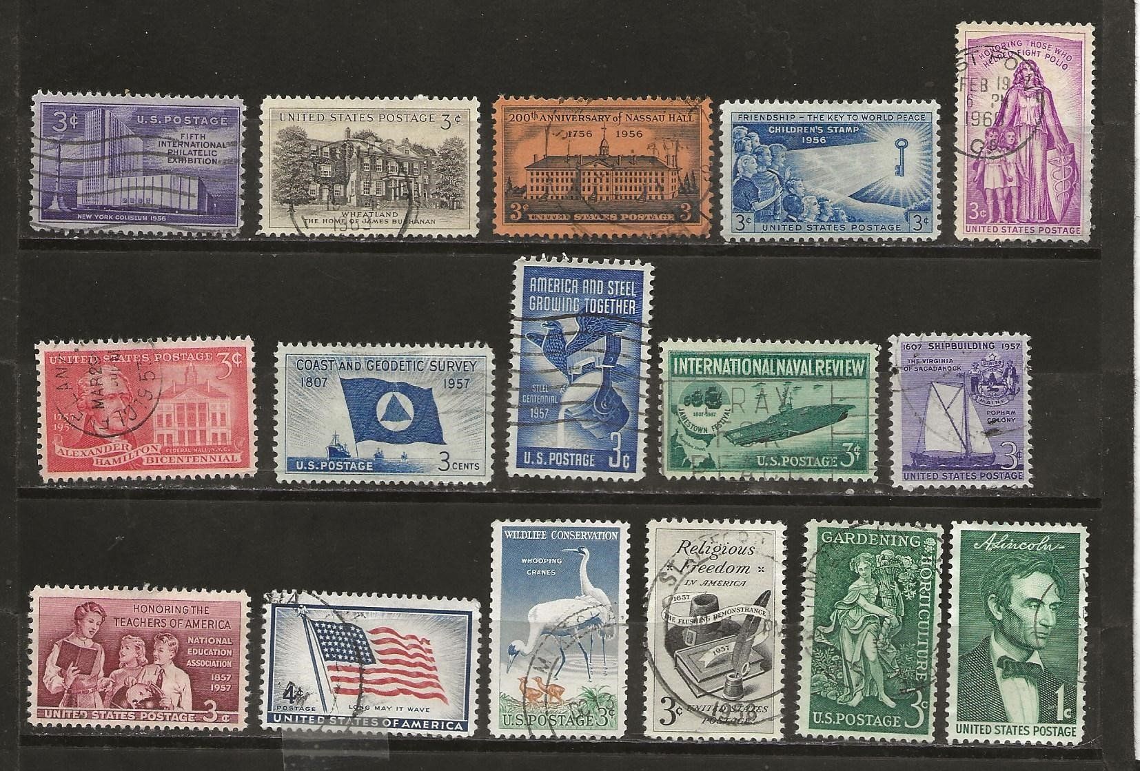 Alle Briefmarken: USA 1955 ..... – Gebraucht aus Sion von PierreP01 1