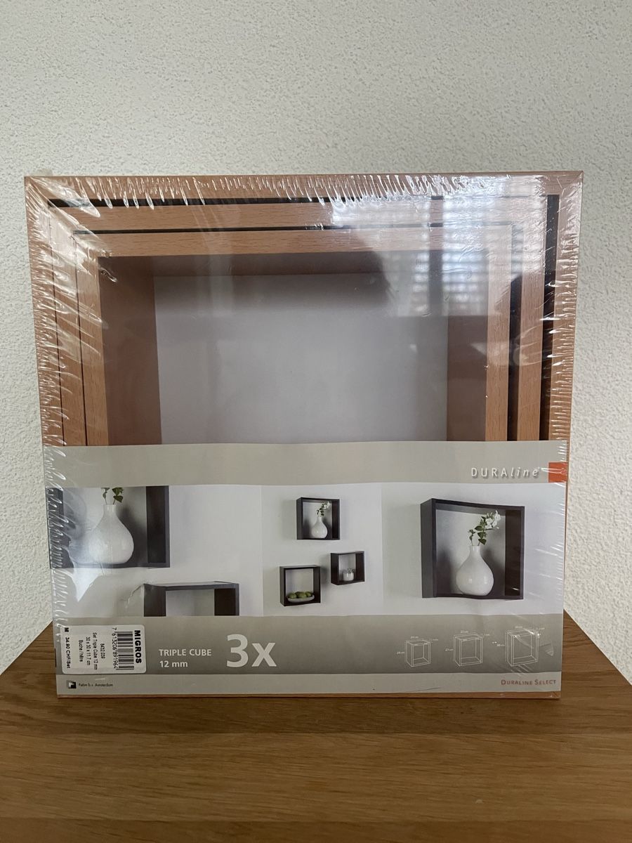 Micasa Scaffali: Wandregal Triple Cube, Buche, Neu & Originalverpackt – Nuovo e nell'imballaggio originale da Spreitenbach venduto da R_1691