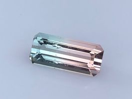 TURMALIN  Bi-color Baguette  pink / mintgrün   2.11cts