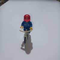 Lego Minifigur mit Fahrrad Pöstler 90s