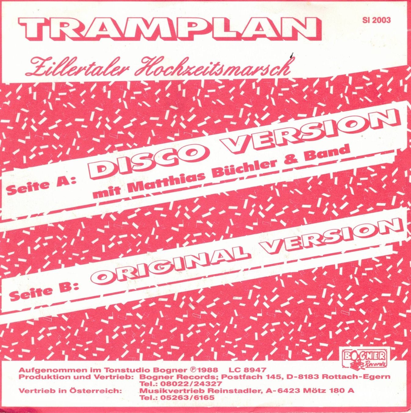 Schallplatten: Single7  Tramplan  --  Zillertaler Hochzeitsmarsch – Gebraucht aus Rheinau von thealbum