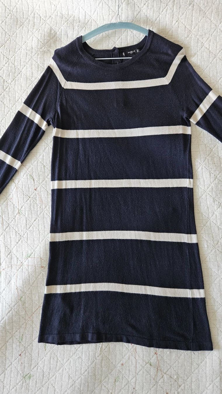 Mango Vestiti: Mango Strickkleid blau und weiss – Usato da Zug venduto da diana.bee 2