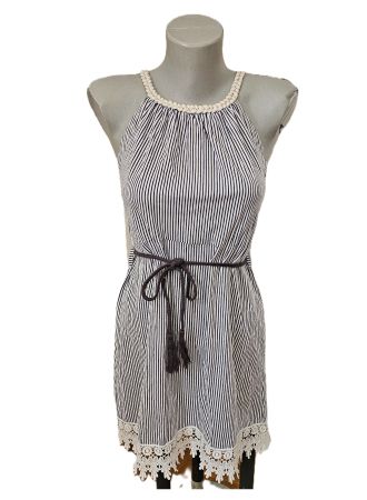 süsses Sommerkleid Gr. S Streifen und Spitze