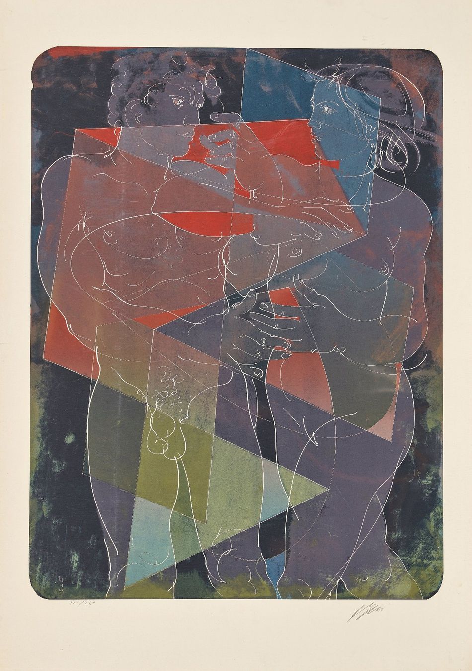 Grafica & Litografie: Erni Hans "Verbinden" Original handsignierte Lithografie – Usato da Siebnen venduto da Kareno