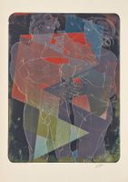 Erni Hans "Verbinden" Original handsignierte Lithografie