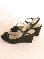 Peeptoes - Peter Hahn - 39 - Veloursleder - Keilabsatz