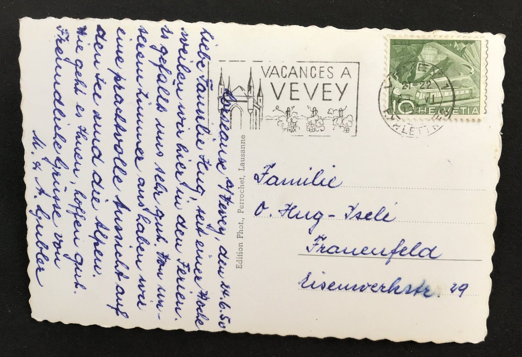 Ansichtskarten: ANTIKE ANSICHTSKARTE VEVEY-CORSEAUX-PLAGE – Gebraucht aus Ostermundigen von wini63 1